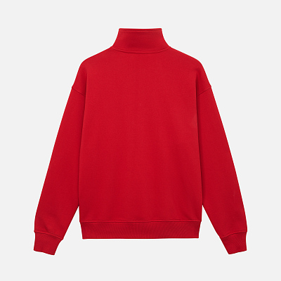 Толстовка на молнии унисекс Флоу (Flow), красная, размер XS/S