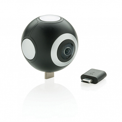 Двухобъективная камера 360 (Черный)