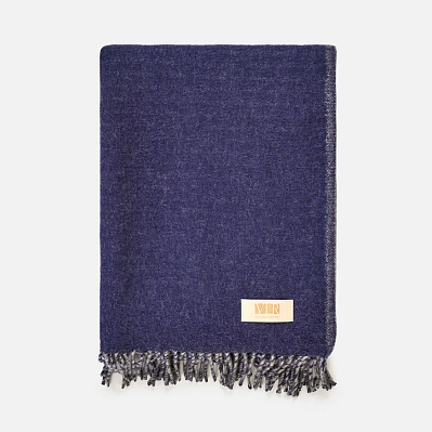 Плед Devika, синий с серым (Серый)