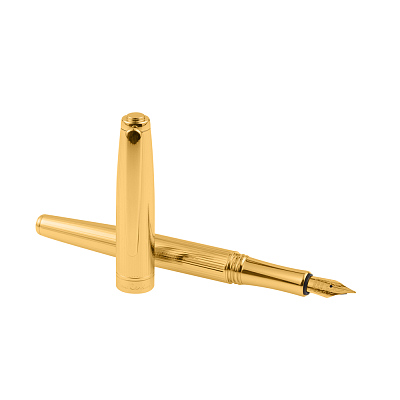 Ручка перьевая Pierre Cardin GOLDEN. Цвет - золотистый.  Упаковка B-1