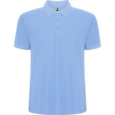 Футболка поло PEGASO PREMIUM мужская, БЕЛЫЙ L (Небесно-голубой)