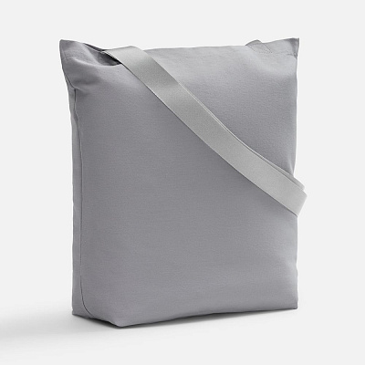 Шопер B5  с широкими серыми ручками (Серый)