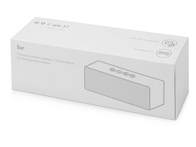 Портативная колонка Bar со стереодинамиками, soft touch