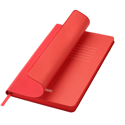 Ежедневник Латте софт-тач (Latte soft touch) недатированный, красный (Красный, бежевый)