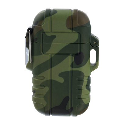 Зажигалка S.Quire газовая, турбо, водонепроницаемая, хаки