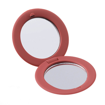Зеркало Dewal Beauty серия "Прованс" карманное круглое, цвет бордовый