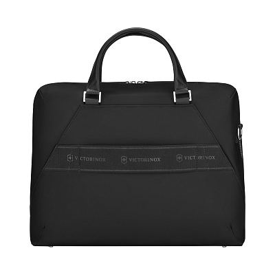 Портфель VICTORINOX Victoria Signature Briefcase, черный, нейлон/кожа, 42x13x30 см, 13 л
