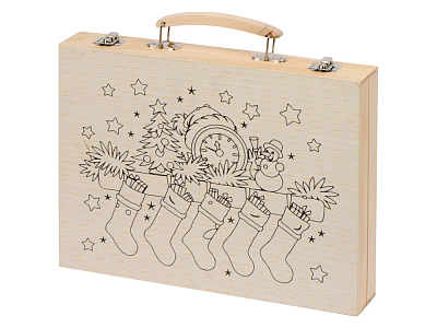 Набор для рисования в чемодане с рождественским рисунком