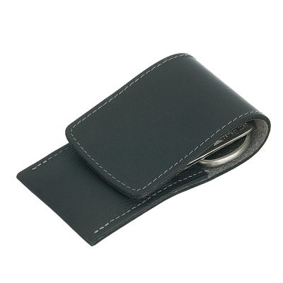 Маникюрный набор Erbe, 3пр. Футляр: натур.кожа, цвет серый