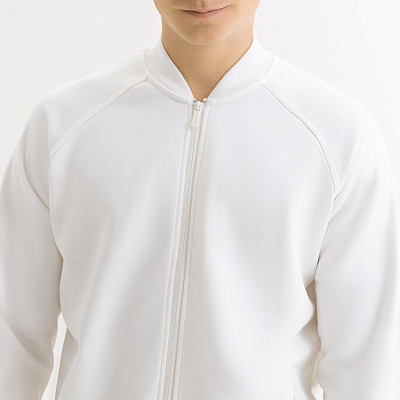 Толстовка на молнии, унисекс TORRES белая, размер L