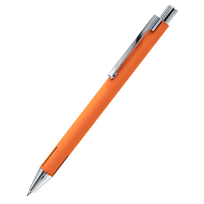 Ручка металлическая Elegant Soft софт-тач, оранжевая (Оранжевый)