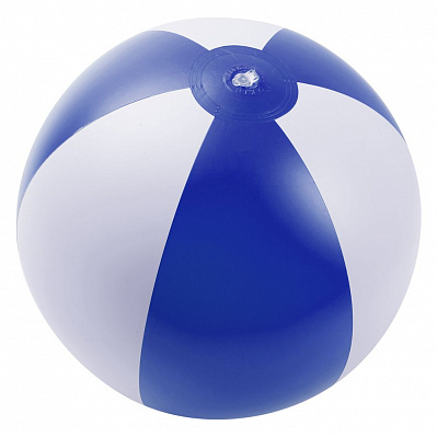 Надувной пляжный мяч Jumper  с белым, уценка (Синий)