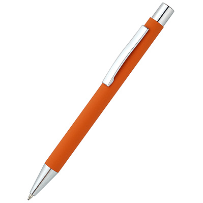 Ручка металлическая Rebecca софт-тач, оранжевая (Оранжевый)