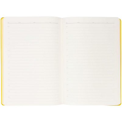 Ежедневник Flexpen Black, недатированный, черный с желтым