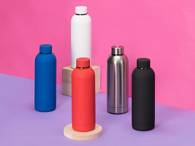 Вакуумная термобутылка с медной изоляцией Cask, soft-touch, 500 мл