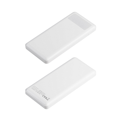 Зарядное устройство "Lumos" 10000 mAh с фонариком, белый