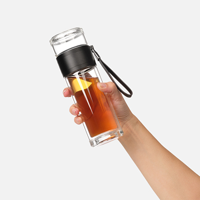 Бутылка стеклянная с двойными стенками Терсо (Terso), черная