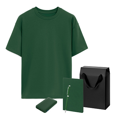 Набор с одеждой Раст (Rust) (футболка, аккумулятор, блокнот, ручка) , XS/S (Зеленый)