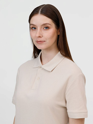 Рубашка поло унисекс Pacific, бежевая (льняная)