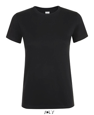 Фуфайка (футболка) REGENT женская,Глубокий черный XL (Глубокий черный)