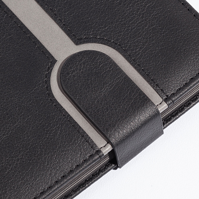 Ежедневник недатированный "Бари", формат А5, черный с серым