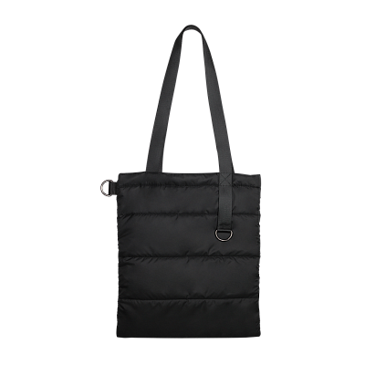 Шоппер Superbag Bubble, стёганый, без застёжки (черный) (Чёрный)