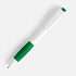 Ручка шариковая Grip, белая с зеленым - Фото 2