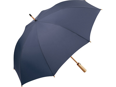 Бамбуковый зонт-трость Okobrella (Темно-синий)