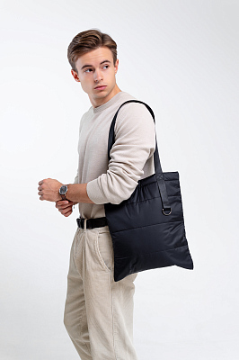 Шоппер Superbag Bubble New, со скрытой магнитной кнопкой (черный)