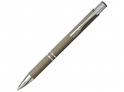 Ручка металлическая шариковая Moneta с антискользящим покрытием (Темно-серый)