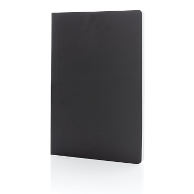 Блокнот Impact в мягкой обложке с каменной бумагой, А5 (Черный;)