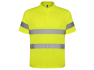 Рубашка поло со светоотражающими полосами Polaris, мужская (Неоновый желтый)