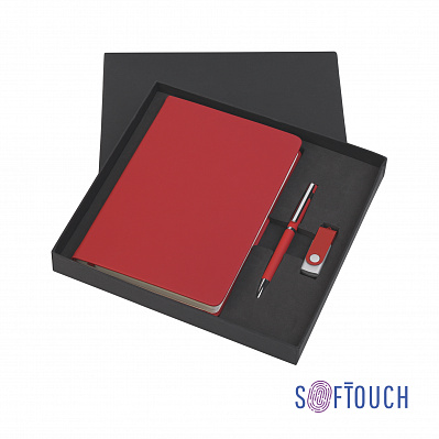 Подарочный набор "Бари", покрытие soft touch  (Красный)