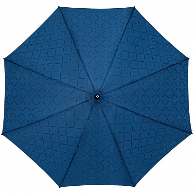 Зонт-трость Magic с проявляющимся рисунком в клетку  (Темно-синий)