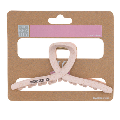 Заколка-краб для волос Dewal Beauty 1 шт/ уп.розовая, форма бабочка