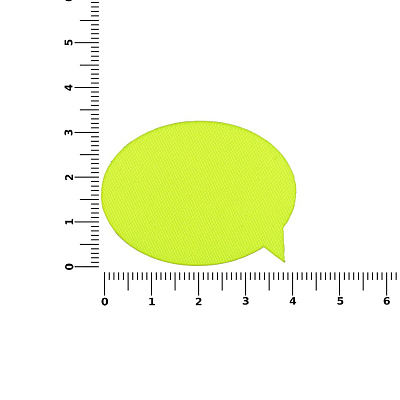 Наклейка тканевая Lunga Bubble, M, желтый неон