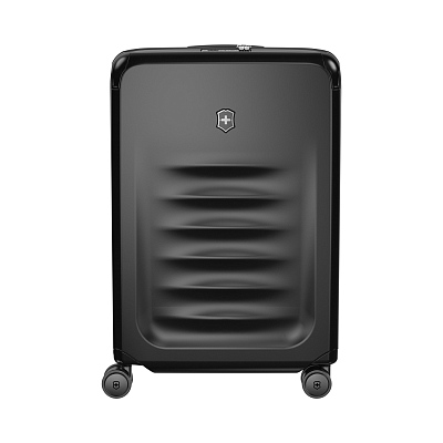 Чемодан VICTORINOX Spectra™ 3.0 Exp. Medium Case, чёрный, поликарбонат Sorplas™, 46x30x69 см, 81 л