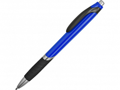 Ручка пластиковая шариковая Turbo (Ярко-синий/черный/серебристый)
