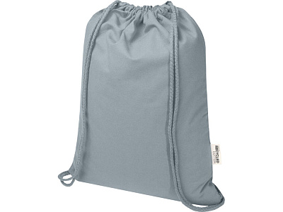 Рюкзак-мешок Орегон Блэнд из переработанного хлопка 140 г/м2 (Серый)