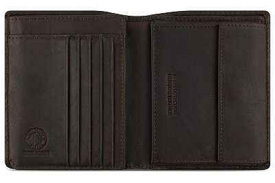 Бумажник KLONDIKE RUSH «Daniel», натуральная кожа в темно-коричневом цвете, 10 х 12 х 2 см