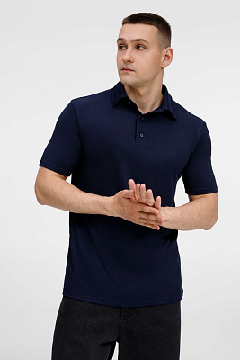 Рубашка поло унисекс Senti, темно-синяя