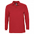 Рубашка поло мужская с длинным рукавом Winter II 210 красная - Фото 1