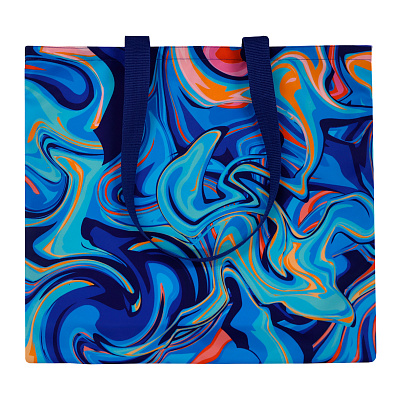 Сумка для покупок Tote с полноцветной печатью (Синий) Сумка для покупок Tote с полноцветной печатью (Синий)