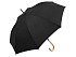 Зонт-трость Okobrella с деревянной ручкой и куполом из переработанного пластика - Фото 1