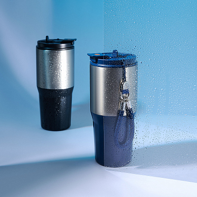 Термокружка вакуумная Авеню (Avenue), синяя