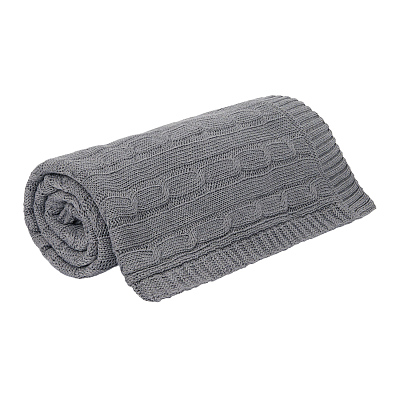 Плед Фадо (Fado) вязаный, серый (без подарочной коробки)