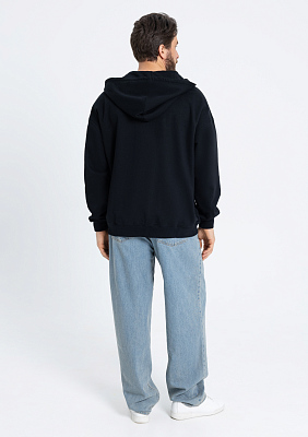 Толстовка ОNE SIZE, с капюшоном на молнии футер без начёса 350, 72