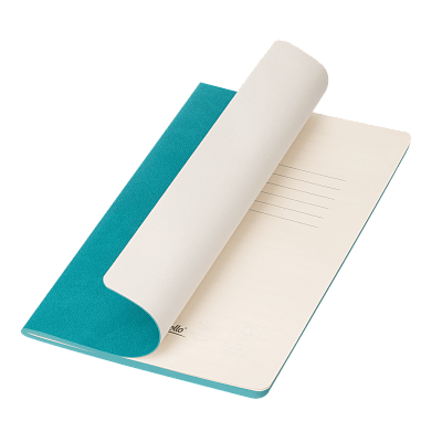 Блокнот Корса слим (Corsa slim), бирюзовый (Бирюзовый, бежевый)