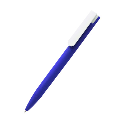 Ручка пластиковая Mira Soft софт-тач, синяя-S (Синий)