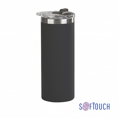Термостакан "Хилтон" 480 мл, покрытие soft touch  (Черный)
